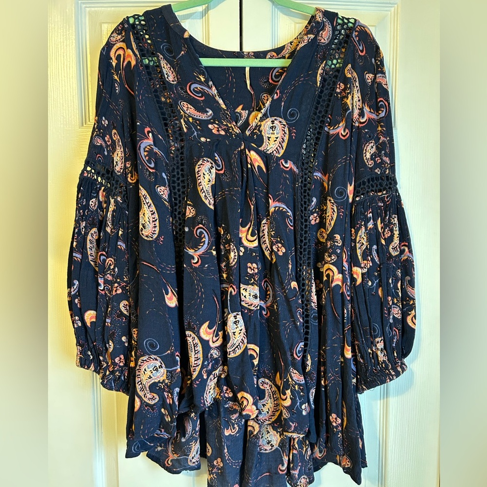 Free People Paisly tunic size M